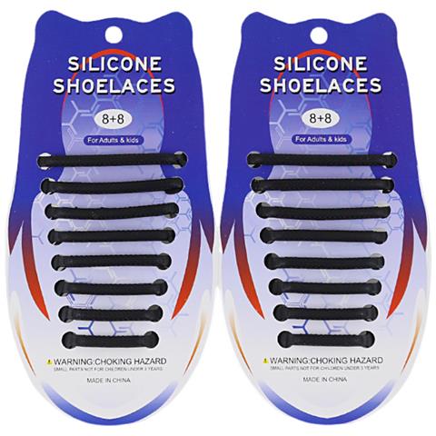 Lacci Elastici In Silicone Senza Nodo Black - Foto 1