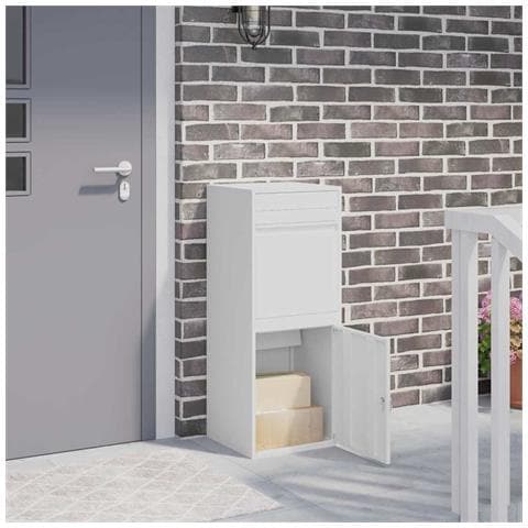 Cassetta per pacchi Bianco 41 x 38 x 103 cm Acciaio - Foto 2