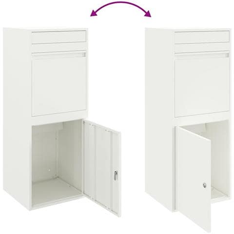Cassetta per pacchi Bianco 41 x 38 x 103 cm Acciaio - Foto 9