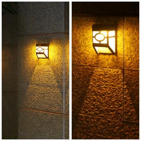 Lampada Da Parete Solare Per Esterni Per Decorazione Paesaggistica Del Giardino Warm White Lights - Foto 3