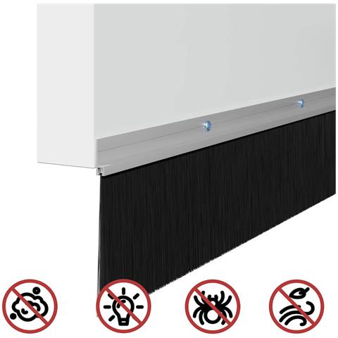 Spazzole per porte a vite 6 pcs Argento 100 cm - Foto 9