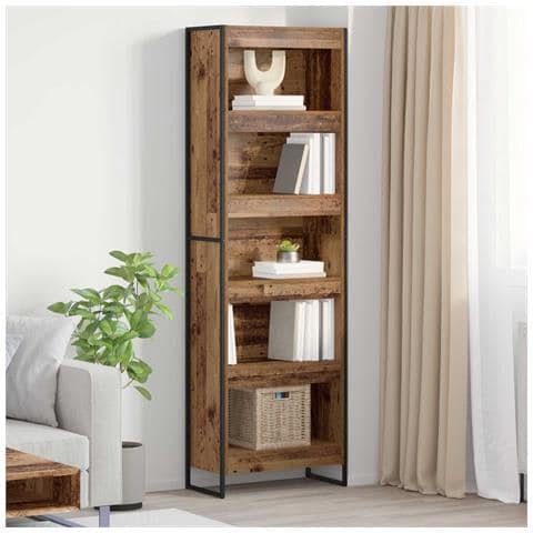 Armadio per Libri 2 pcs Legno vecchio 80 x 30 x 155 cm - Foto 2