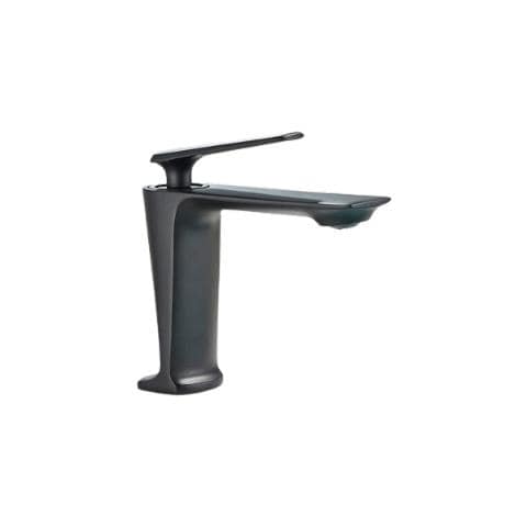 Rubinetto per lavabo da bagno, Blackswan, tipo M199, modello corto nero opaco, misura 16 cm - Foto 1