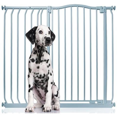 Bettacare Cancelletto Per Cani Extra Alto Con Parte Superiore Incurvata, 107cm - 116cm, Grigio Opaco, Extra Alto 100cm In Altezza - Foto 1