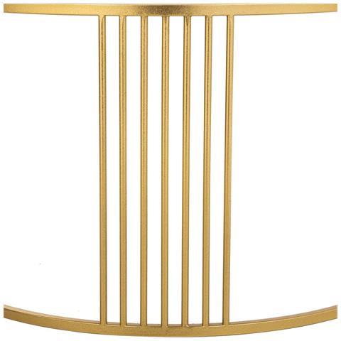 Tavolino Rotondo In Metallo Dorato 80x80x48 - Foto 8