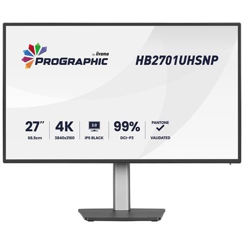 Monitor 27" LCD Flat HB2701UHSNP-B1 4K Ultra HD Tempo di risposta 4 ms - Foto 1