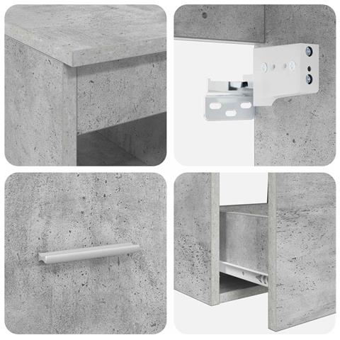 Set di mobili per il bagno 2 pcs Grigio Cemento - Foto 8