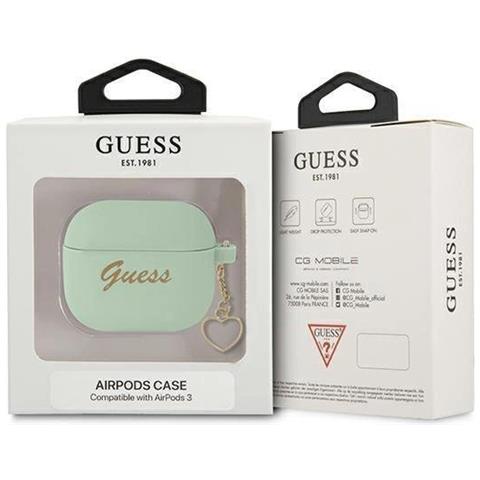 Indovina Gua3lschsn Airpods 3 Custodia Verde /verde Charm In Silicone Heart Collection - Foto 2