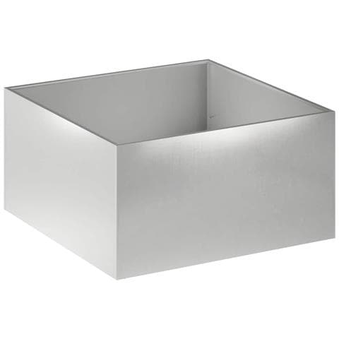 Vaso da giardino Argento 100 x 100 x 40 cm Acciaio Inox - Foto 1