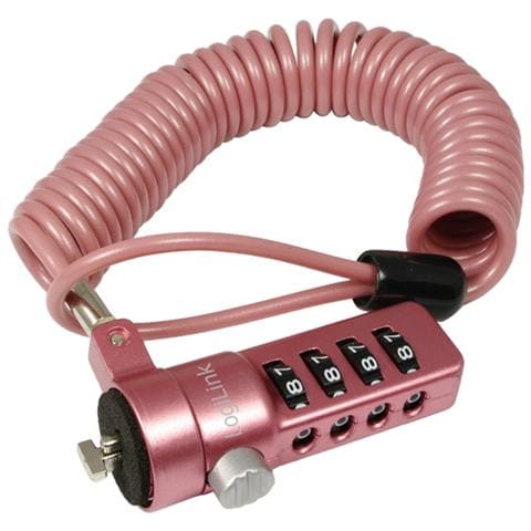 IQ-LOK-14-RED - Cavo di Sicurezza con Combinazione a 4 Cifre Rosso - Foto 1