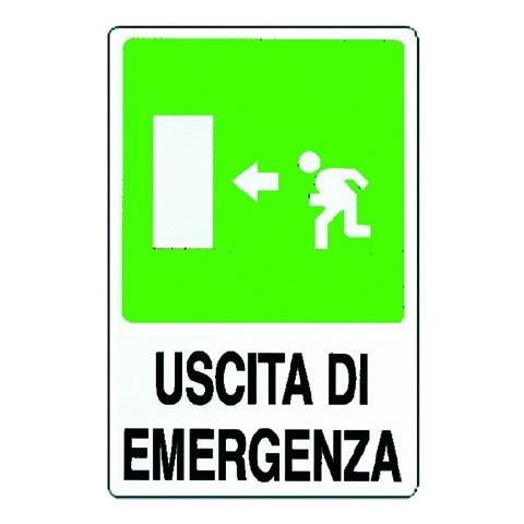 Cartello "Uscita Emergenza" 20x30PL - Foto 1