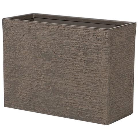 Vaso Rettangolare Per Interno Ed Esterno Marrone Scuro 29x70x50cm Edessa - Foto 1