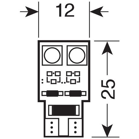 Hyper-micro Led 24v. t10 4smd (3chips), Blu - Cp. - Foto 6