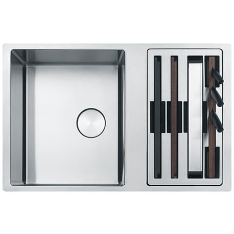 Box Center BWX 120-41-27 Lavello da Incasso 1 e 1/2 Vasche Dimensioni 82 x 52 cm Colore Inox - Foto 1