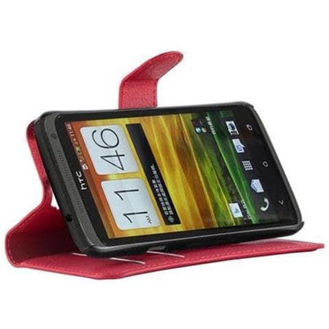 Custodia Compatibile Con Htc One X / X+ In Rosso Carminio - Coperchio Protettiva Con Chiusura Magnetica, Funzione Stand E Tasca Per Le Carte - Foto 2