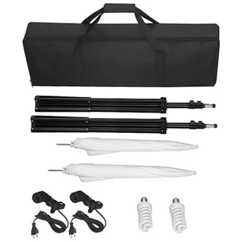 Kit Studio Fotografico Con Fondale Luci E Ombrelli - Foto 10