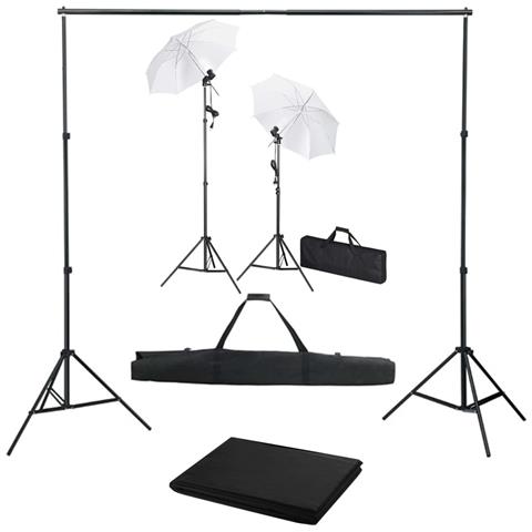 Kit Studio Fotografico Con Fondale Luci E Ombrelli - Foto 1