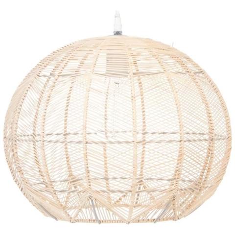 Lampada A Sospensione In Rattan - Ø 38 X H 32 Cm - Beige - Foto 1