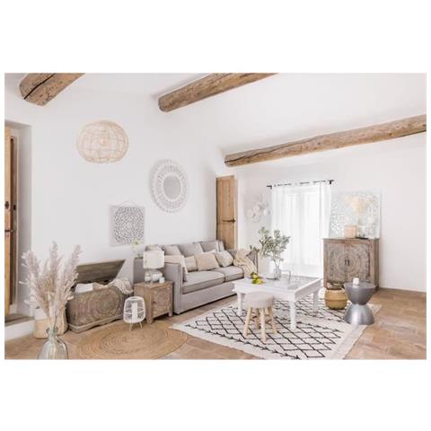 Lampada A Sospensione In Rattan - Ø 38 X H 32 Cm - Beige - Foto 3