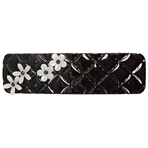 Francese Trapuntato Cercando Barrette Decorato A Mano Con Margherite E Pietre - Foto 1