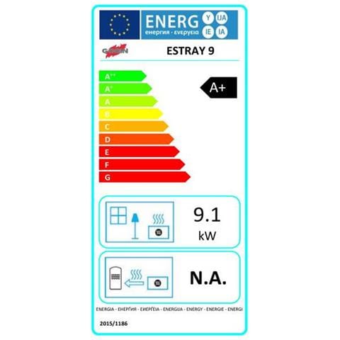 Stufa A Pellet A Legna 9kw Nera - 490329noir - Foto 3