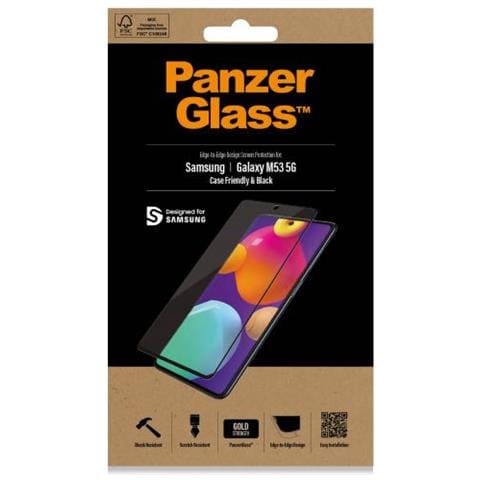 Samsung Galaxy A23 Case Friendly Black Pellicola Proteggischermo Trasparente 1 Pz - Foto 3