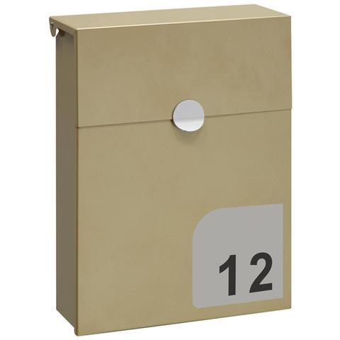 Tondo M E6735-sil Cassetta Postale Indiviuale Con Segnaletica Di Numero, Din A4/riviste, Cassetta Della Posta Da Parete, Iridium E Argento - Foto 1
