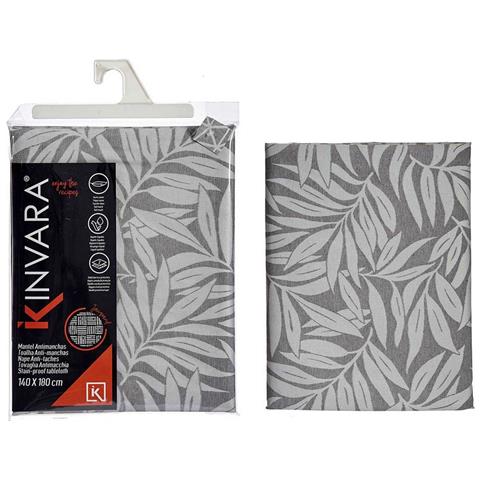 Tovaglia Jacquard Frunze Bianco Grigio (140 X 180 Cm) - Foto 1