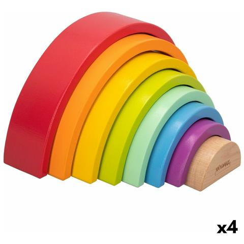 Puzzle Di Legno Per Bambini Woomax Arcobaleno 8 Pezzi 4 Unità - Foto 1