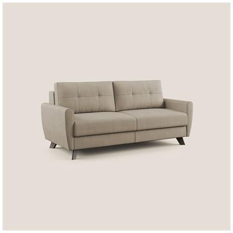 Callisto Divano letto matrimoniale in tessuto morbido impermeabile T02 168 cm (mat. 120x197) beige - Foto 1