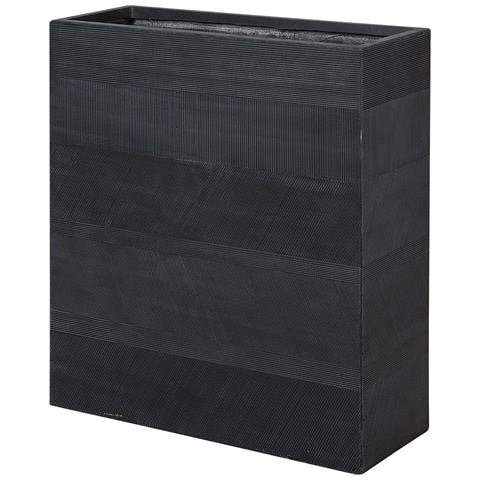 Vaso Per Piante Nero 80 X 30 X 92 Cm Thimena - Foto 2