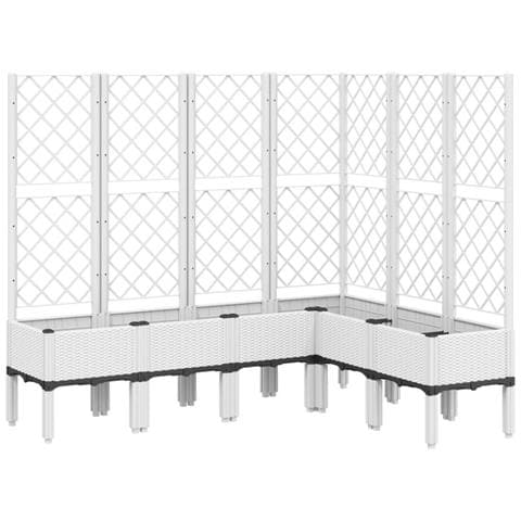 Fioriera Da Giardino Con Graticcio Bianco 160x120x142 Cm In Pp - Foto 2
