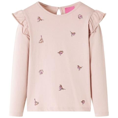 Maglietta Da Bambina A Maniche Lunghe Rosa 128 - Foto 1