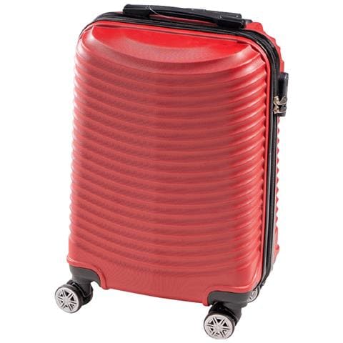 Trolley Cabina Rigido Bagaglio A Mano Rosso Con Maniglia Telescopica 33.5x22x55cm - Foto 1