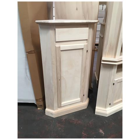 Angolare In Legno Classico 1 Porta 1 Cassetto Grezzo L. 54 X 54 H. 130 - Foto 1