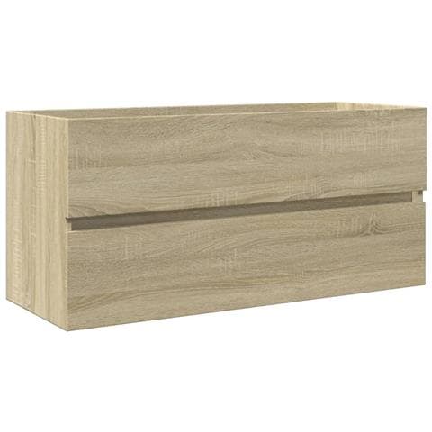 Mobile Lavabo Bagno Rovere Sonoma 100x38,5x45 Cm In Truciolato - Foto 2