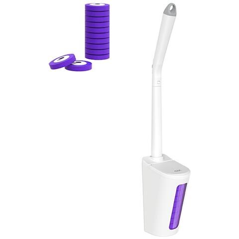 Scopino Usa E Getta Per Wc Con Ricariche Per Bacchetta Igienica (bacchetta+20 Ricariche) 41 Cm - Foto 1