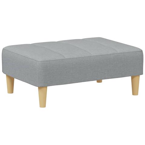 Poggiapiedi Grigio Chiaro 77x55x31 Cm In Tessuto - Foto 1