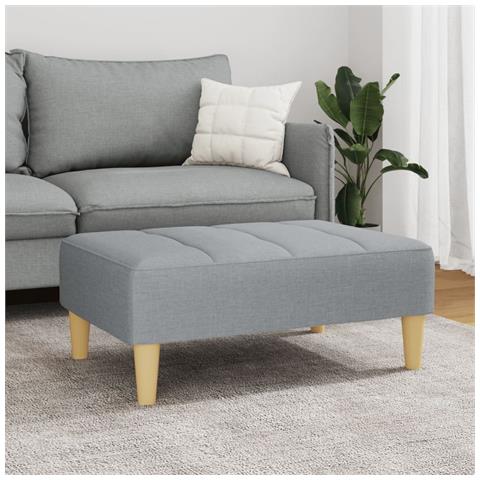 Poggiapiedi Grigio Chiaro 77x55x31 Cm In Tessuto - Foto 2