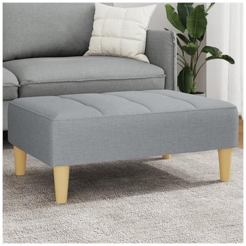 Poggiapiedi Grigio Chiaro 77x55x31 Cm In Tessuto - Foto 8