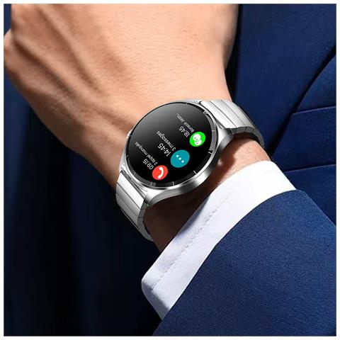 Smartwatch Da Uomo Chiamate Monitoraggio Sport E Salute Grand 2, Argento - Foto 5
