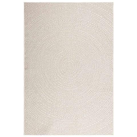 Tappeto Zizur Crema 140x200 Cm Aspetto Iuta Interni Ed Esterni - Foto 3