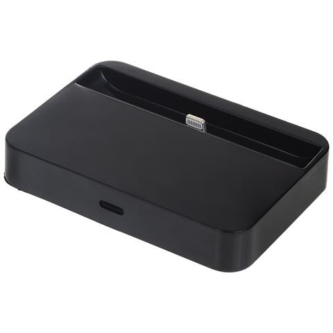Dam  Base Piatta Di Ricarica Per Iphone 5/se/6/6 Plus Nera 8x6x2 Cm. Colore Nero - Foto 4