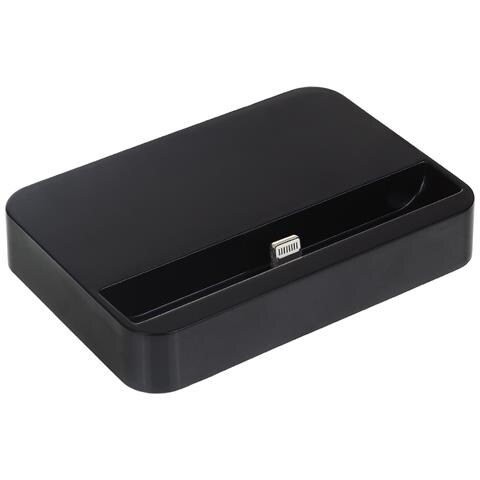 Dam  Base Piatta Di Ricarica Per Iphone 5/se/6/6 Plus Nera 8x6x2 Cm. Colore Nero - Foto 1
