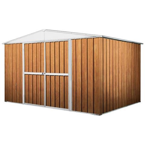 Casetta Giardino Lamiera Box In Acciaio Zincato 360x345cm X H2.12m - 150kg - 12,42mq - Legno - Foto 1