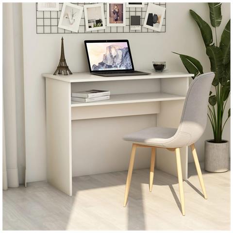 Lusso Casadino -  Scrivania Bianca 90x50x74 Cm In Legno Multistrato - Foto 6