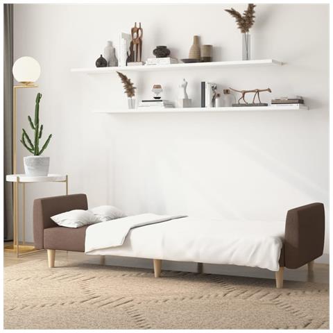 Lusso Casadino -  Divano Letto A 2 Posti Tortora In Tessuto - Foto 2