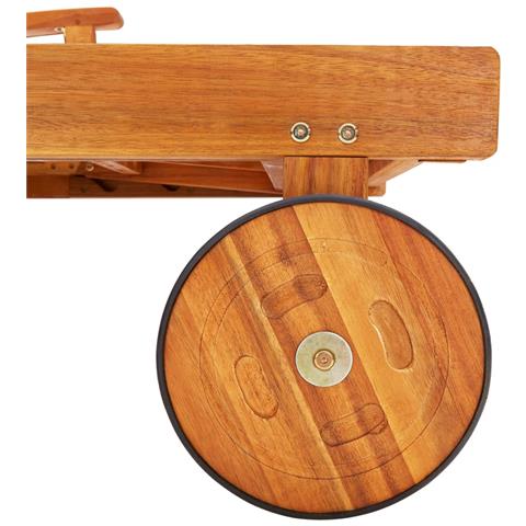 Lusso Casadino -  Lettino Prendisole 2pz Con Tavolo E Cuscini Massello D'acacia - Foto 8