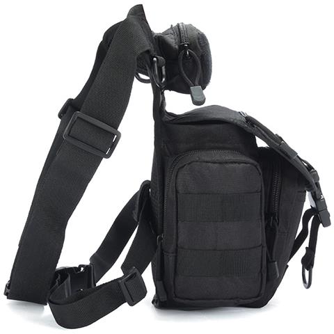 Marsupio Tattico Per Gamba - Resistente Tessuto Oxford Black - Foto 4
