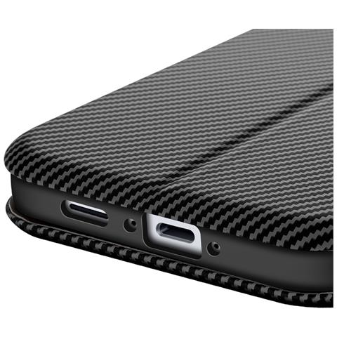 Custodia Effetto Carbonio Per Samsung A36 Con Portacarte E Anti-rfid - Foto 5